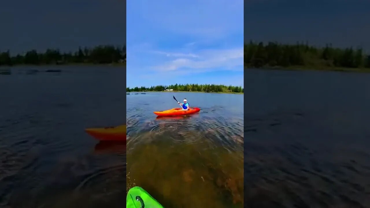 Kayaking in a stream