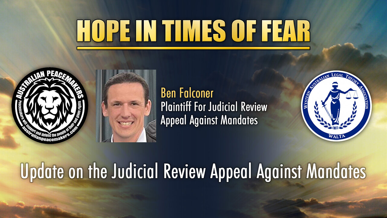 2023-10-21: Ben Falconer - Update on the Judicial Review Appeal Against Mandates