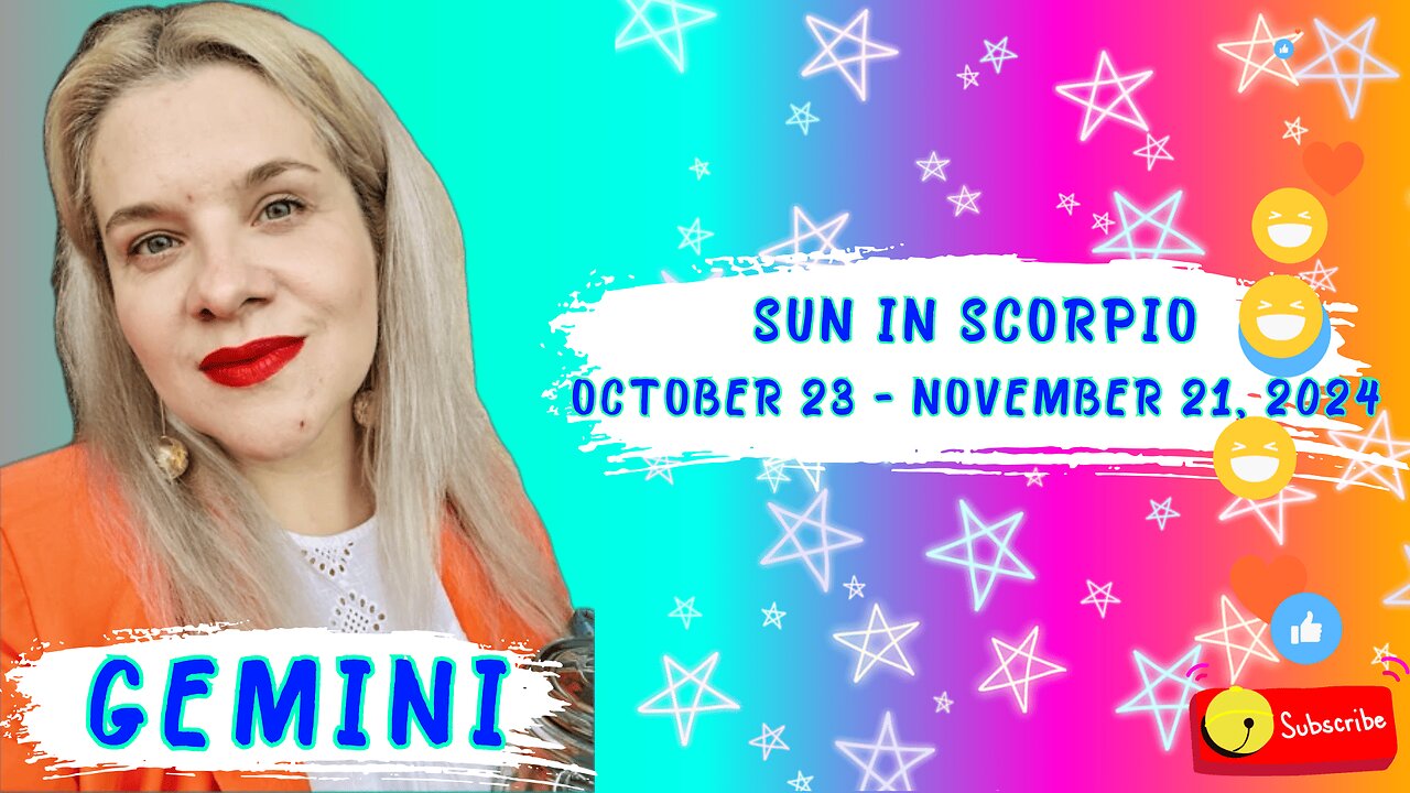 GEMINI - SUN IN SCORPIO OCTOBER 23 - NOVEMBER 21, 2024 #HOROSCOPE #ASTROLOGY #ELENAMINA #GEMINI