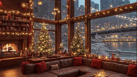 Wonderful Christmas coffee shop, relax and listen to soft Christmas music