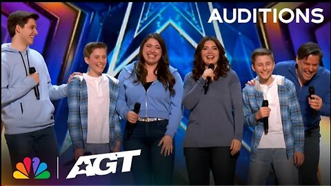 The Sharpe Family Singers mesmerize the crowd with "How Far I'll Go" | Auditions | AGT 2023