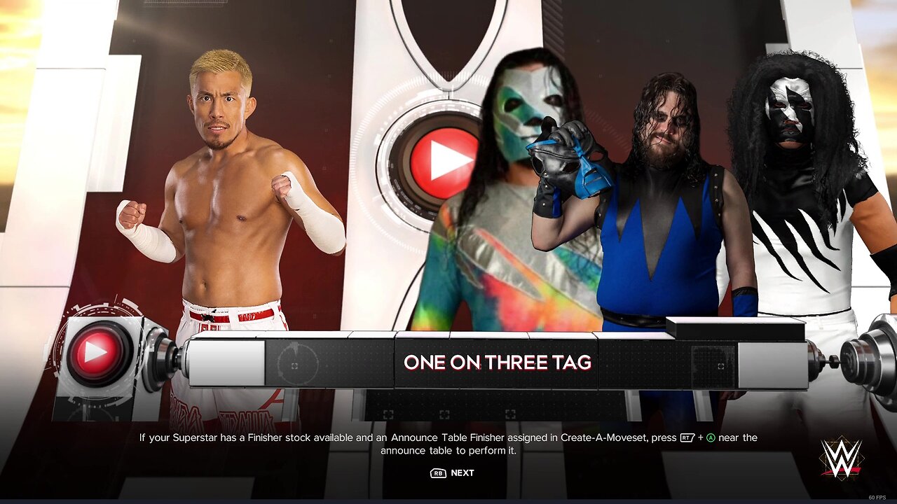 WWE 2k24 1vs3TagHandicap Akira Tozawa vs Gayne, Blue Kane & Co-kane