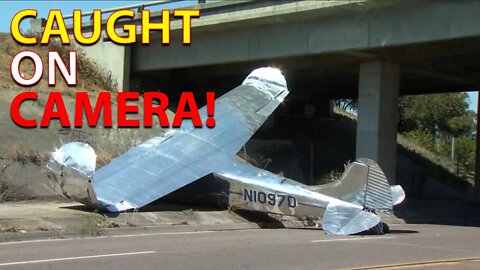 Small plane crashed in El Cajon caught on camera - N1097D