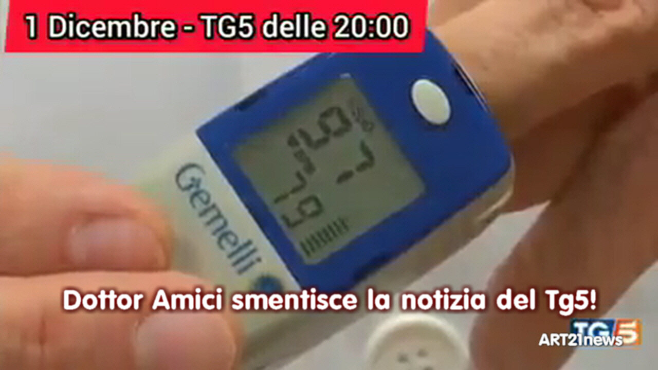 Dottor Amici smentisce la notizia del Tg5!