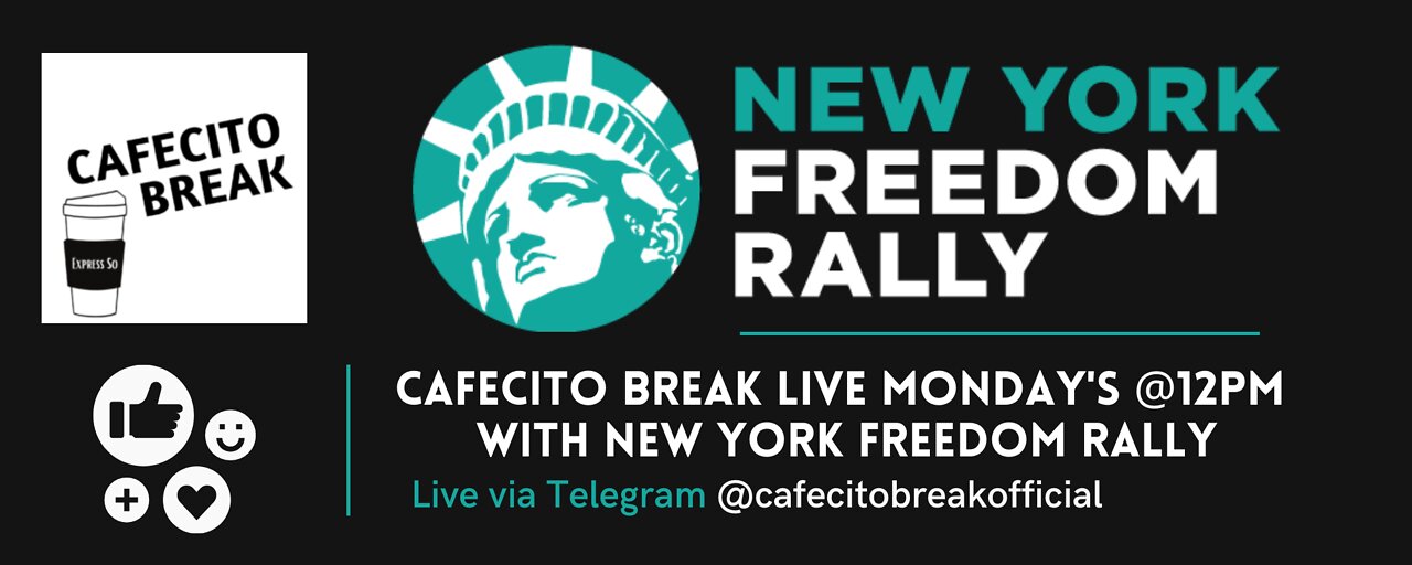 Cafecito Break with NYFR Mondays @12pm starting May 2nd, 2022 via Telegram epM2-042522