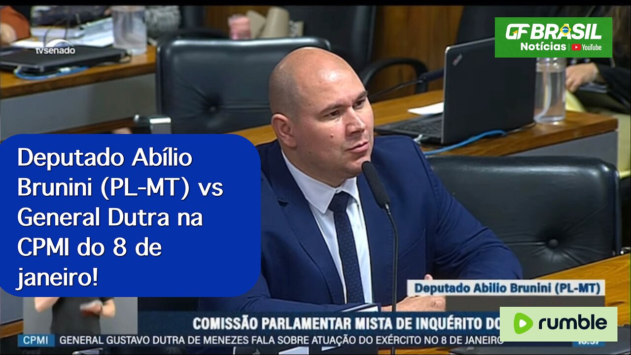 Deputado Abílio Brunini (PL-MT) vs General Dutra na CPMI do 8 de janeiro!