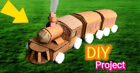 Make a cardboard train