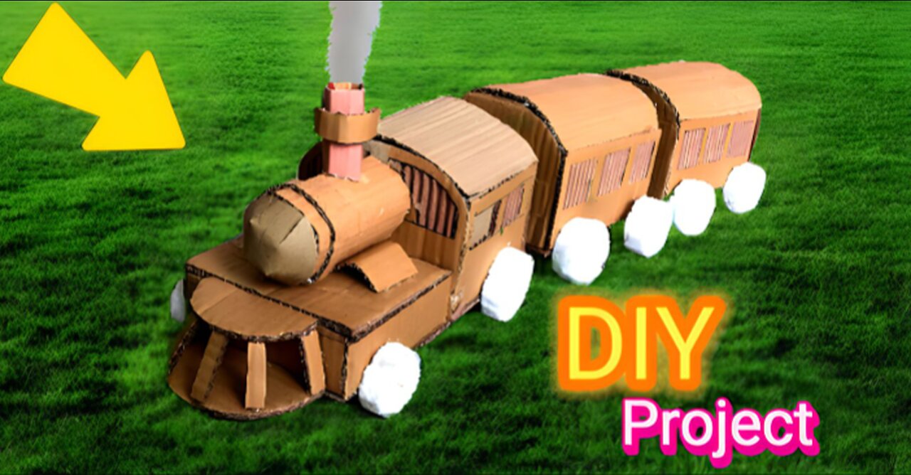 Make a cardboard train