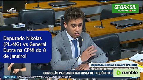 Deputado Nikolas (PL-MG) vs General Dutra na CPMI do 8 de janeiro!