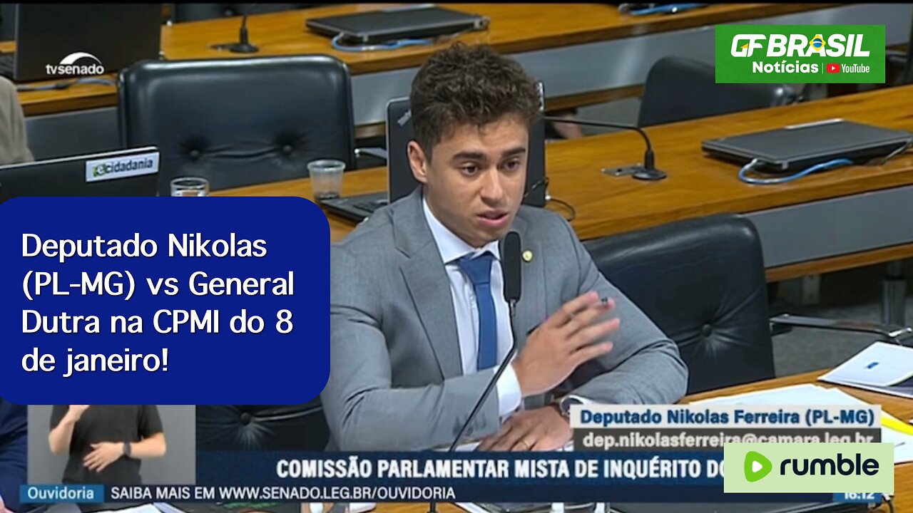 Deputado Nikolas (PL-MG) vs General Dutra na CPMI do 8 de janeiro!