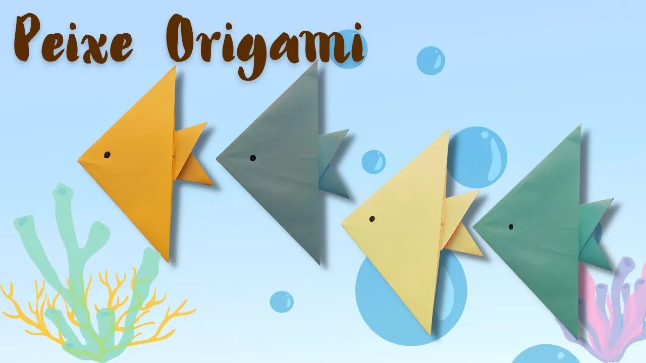 ORIGAMI - PEIXE ORIGAMI! MUITO FÁCIL DE FAZER!