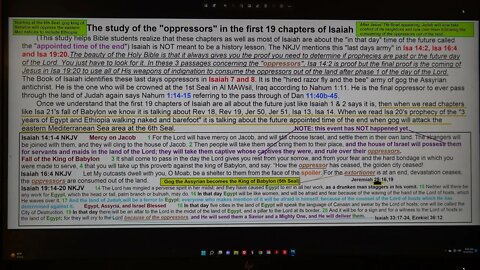 The study of the oppressors in the first 19 chapters of Isaiah