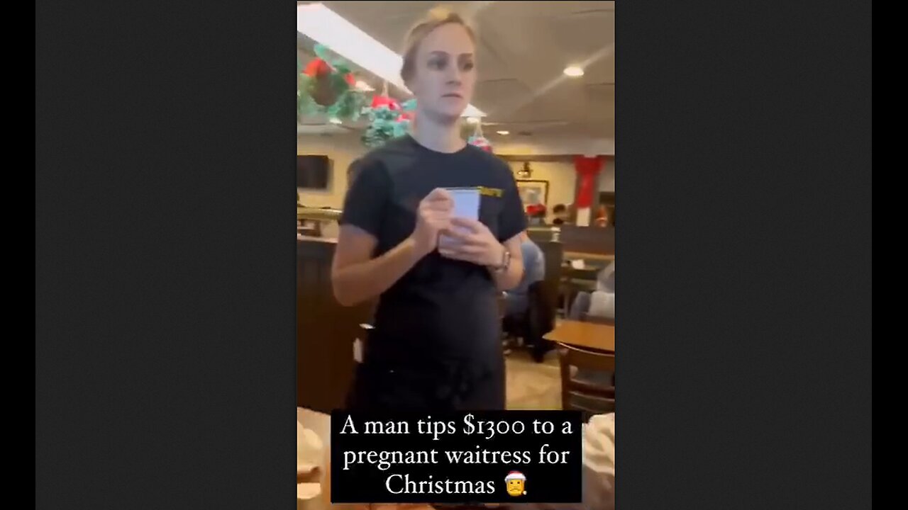 Man Tips $1300 To A Pregnant Waitress For Christmas