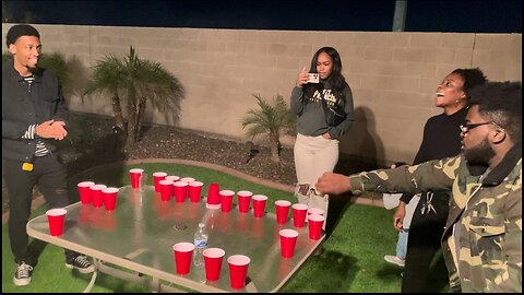 Playing Beer Bong during Thanksgiving!