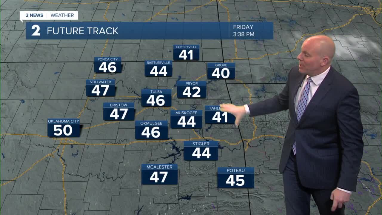 Seasonably chilly finish to the work week