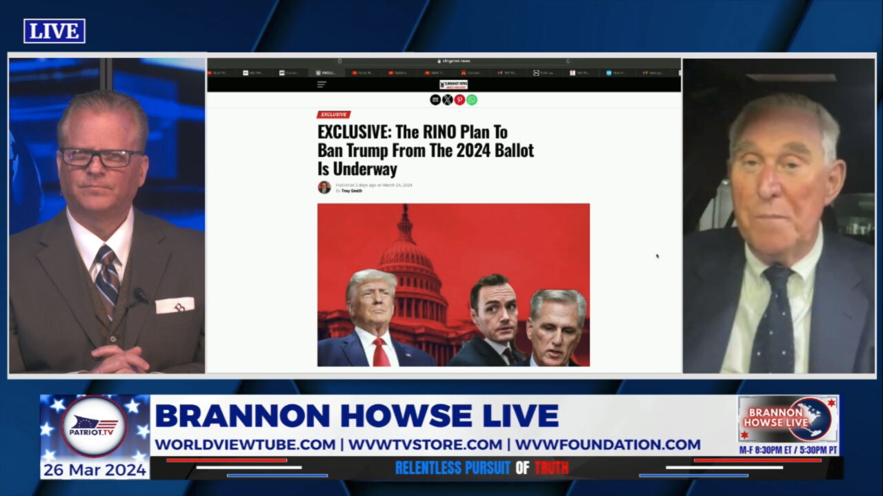 Roger Stone on RINO Plan To Ban Trump From The 2024 Ballot