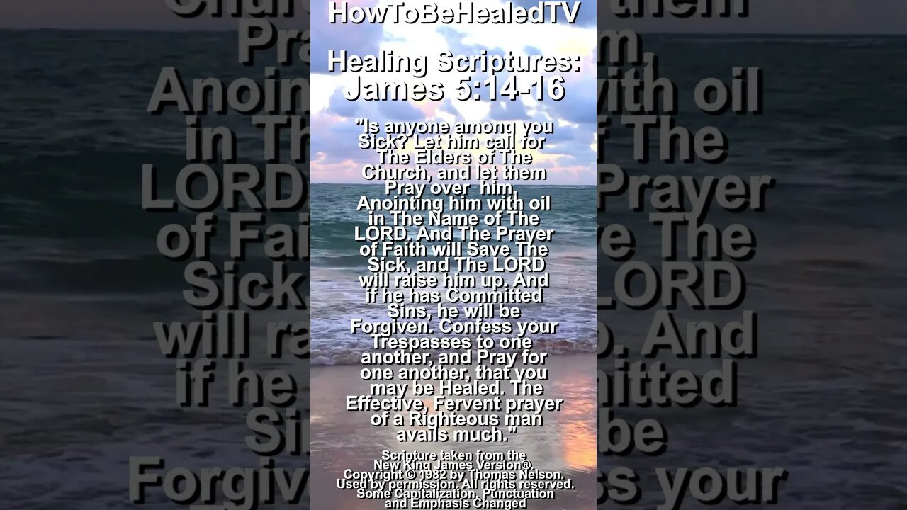 Healing Scriptures Concepts 51 📖 James 5:14-16 ✝️ Praying For Others Causes Our Healing 🙏 #healing