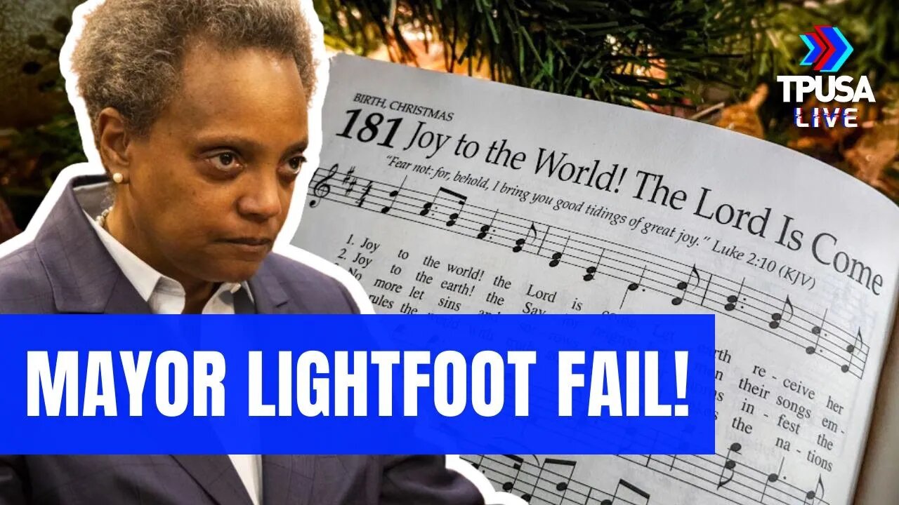 OOPS, ‘JOY TO THE WORLD’ PLAYS IN BACKGROUND OF MAYOR LIGHTFOOT’S KWANZA MESSAGE