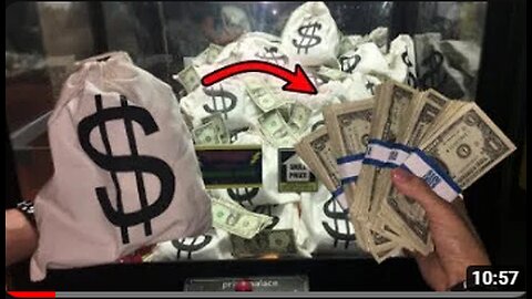 WON $500 CASH FROM MONEY BAG CLAW MACHINE!!! | JOYSTICK