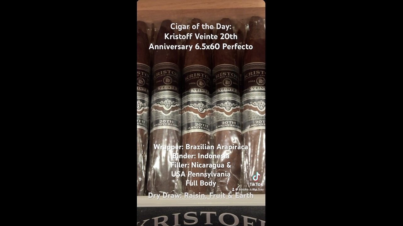 Kristoff Veinte Twentieth Anniversary 6.5x60 #Shorts #CigarOfTheDay #Short #CigarReview #Cigars