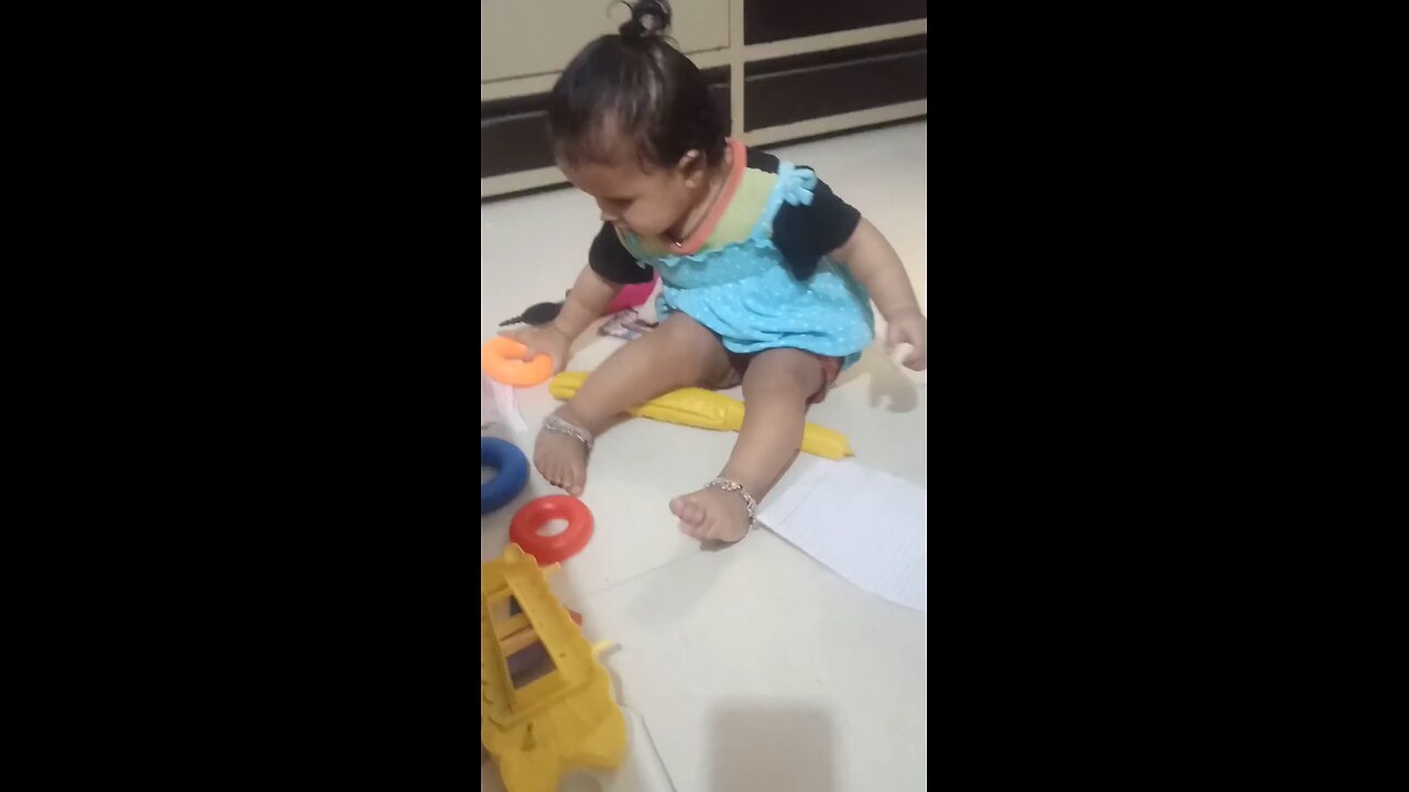 Cute baby girl Fun Moment 💞 Baby Funny Video| Cute baby Funny Shorts #BabyGirl #FunTime #India