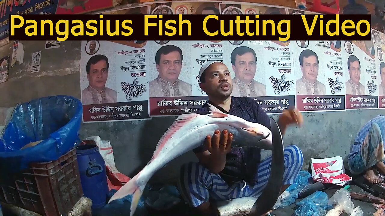 Pangasius Fish Cutting Skills In Fish Cutting Skills Video-Pangasus Fish Cutting Video-Fish Wall BD