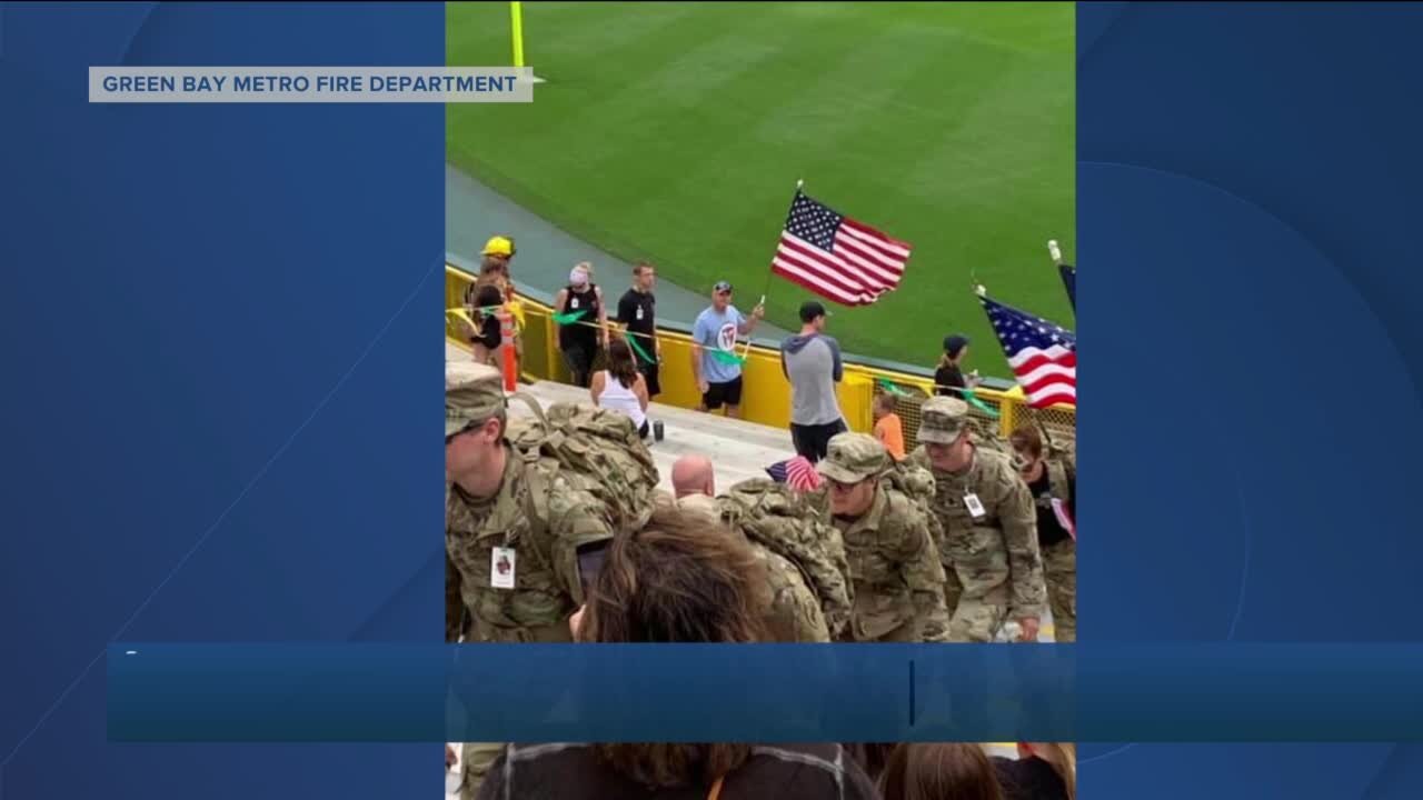 'Remembering our fallen': 9/11 Memorial Stair Climb at Lambeau Field