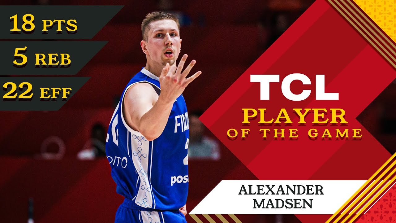 Alexander Madsen (18 PTS) - TCL Player Of The Game - POL vs FIN - FIBA OQT 2024 Spain