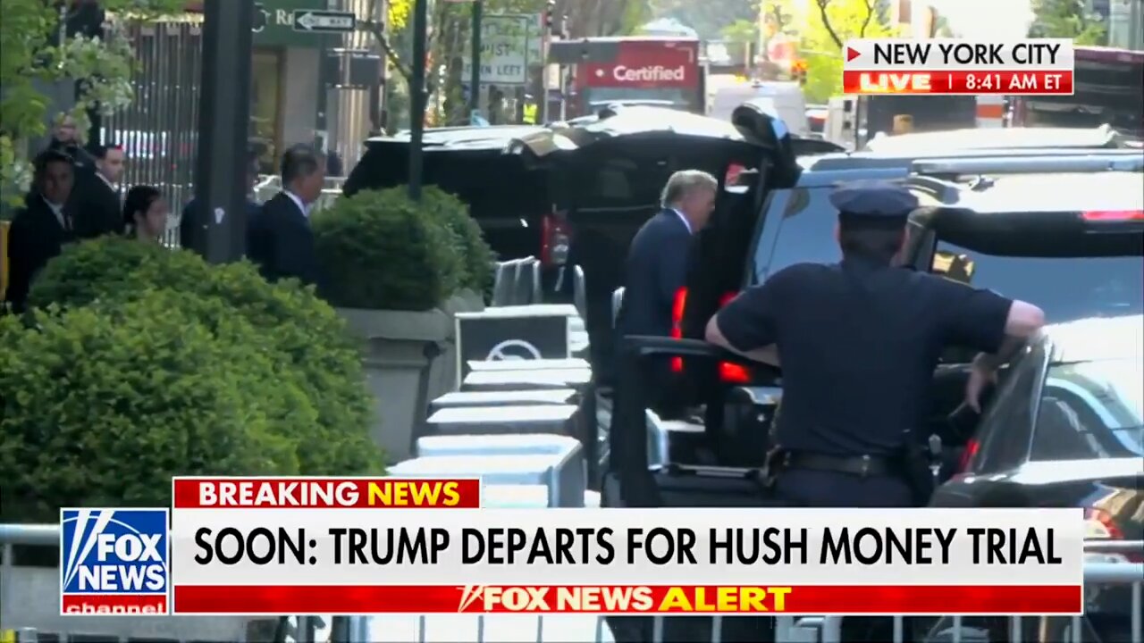 Donald Trump has departed Trump Tower to face his first criminal trial in New York