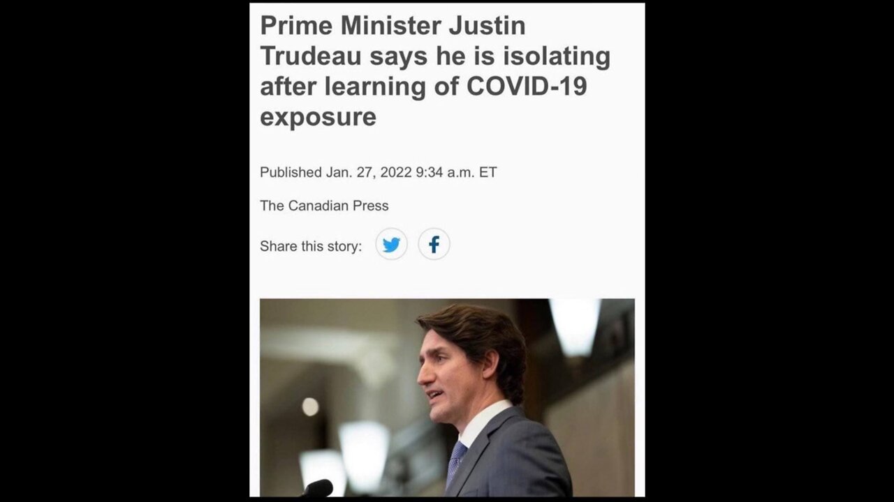 TRUCKERS WIN PM Trudeau in isolation after COVID-19 exposure