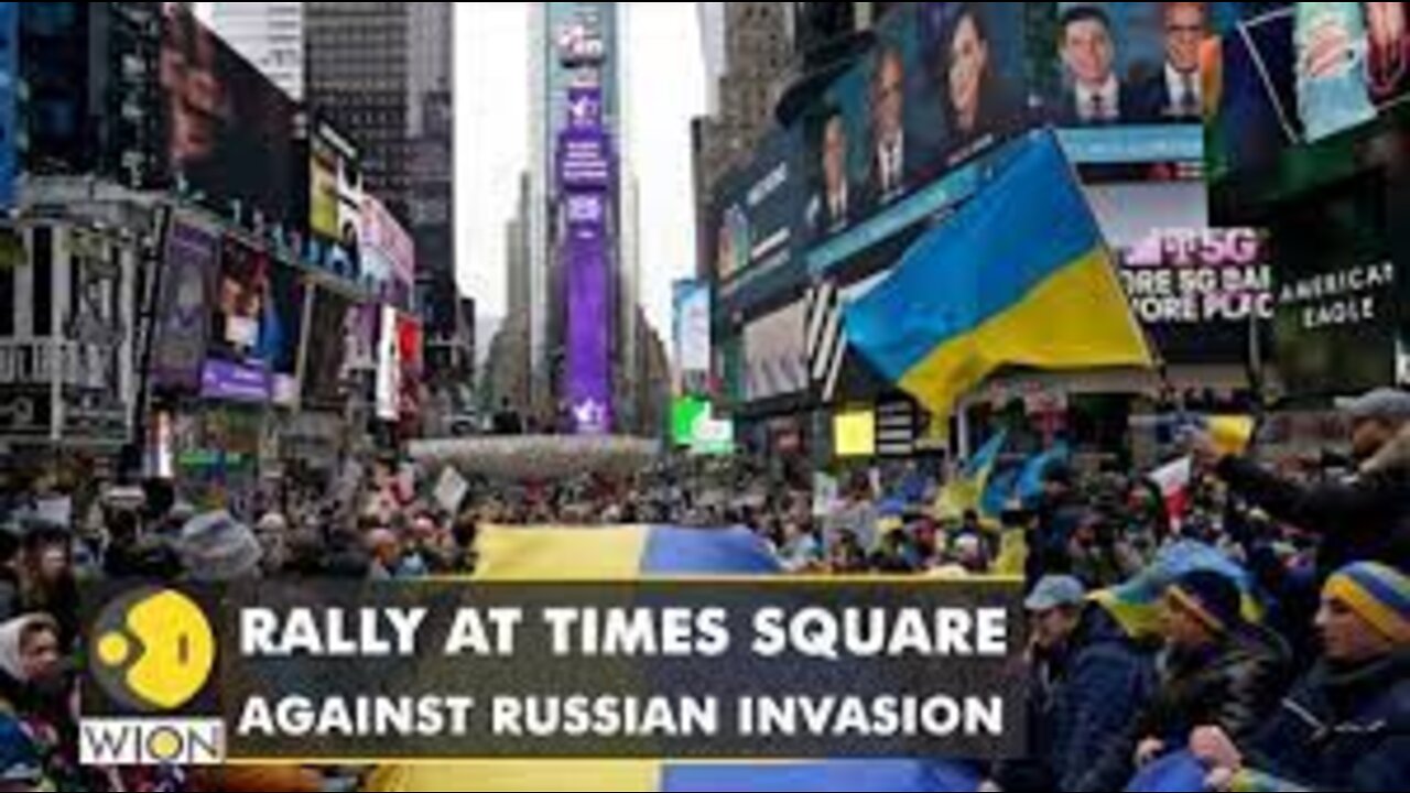 Americans rally at Times Square against the Russian invasion of Ukraine | World English News | WION