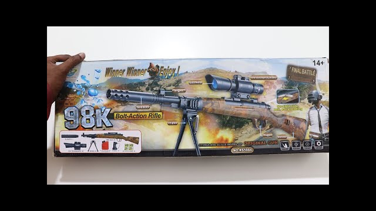 PUBG Kar 98k Toy Gun Unboxing - PUBG Toys - Chatpat toy tv