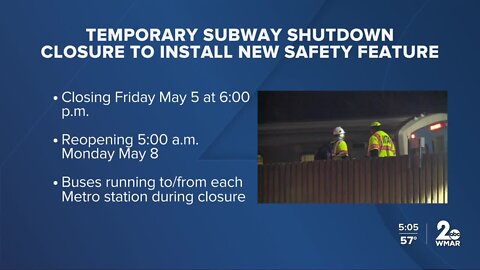 Metro subway stations set to close for a weekend