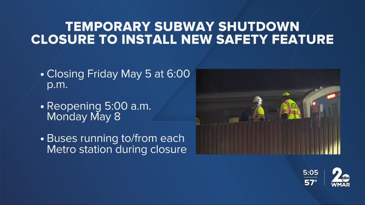 Metro subway stations set to close for a weekend