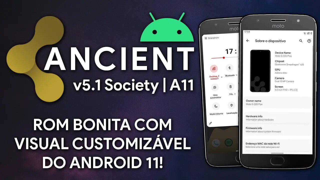 Ancient OS v5.1 Society Beta 2 | Android 11 | UMA DAS MAIS BONITAS DO ANDROID 11!