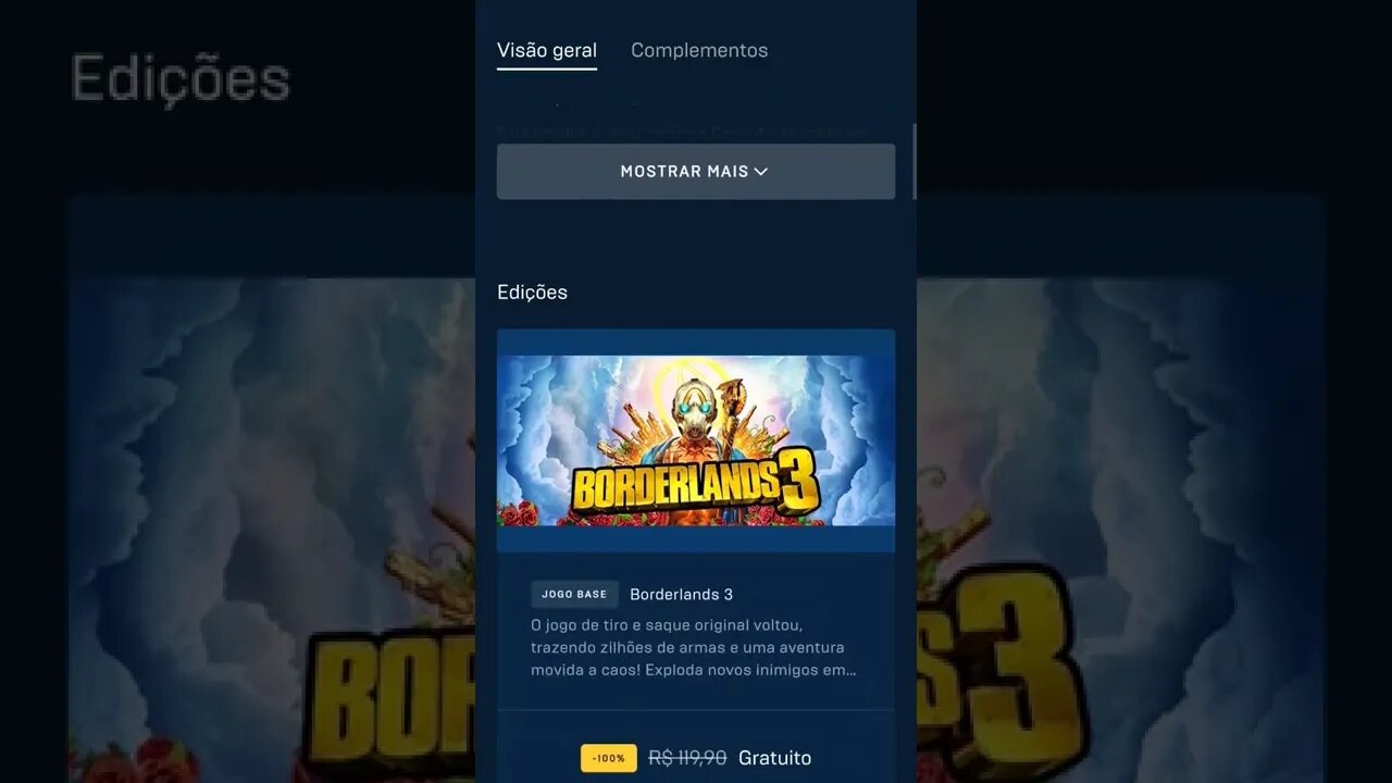 Borderlands 3, gratuito até 26/05/2022