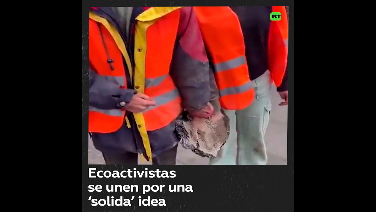 Dos ecoactivistas ‘concretan’ sus ideas de protesta