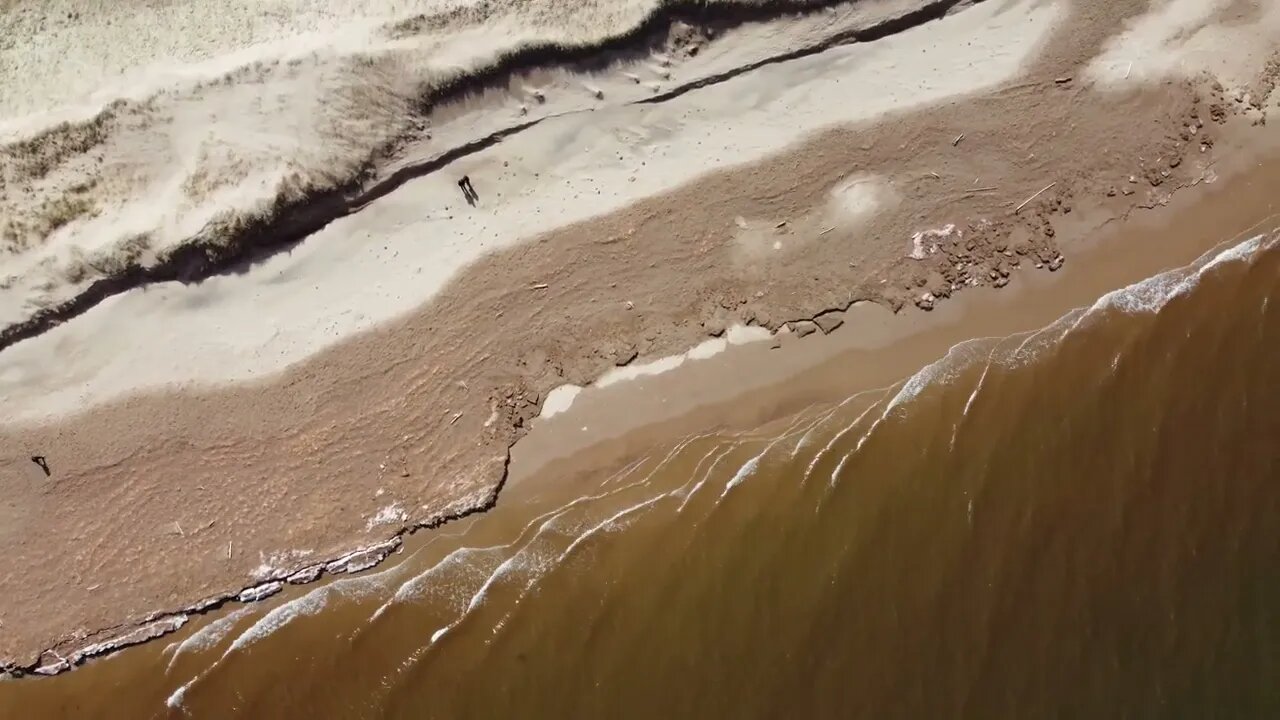 Exploring the beach with a Drone