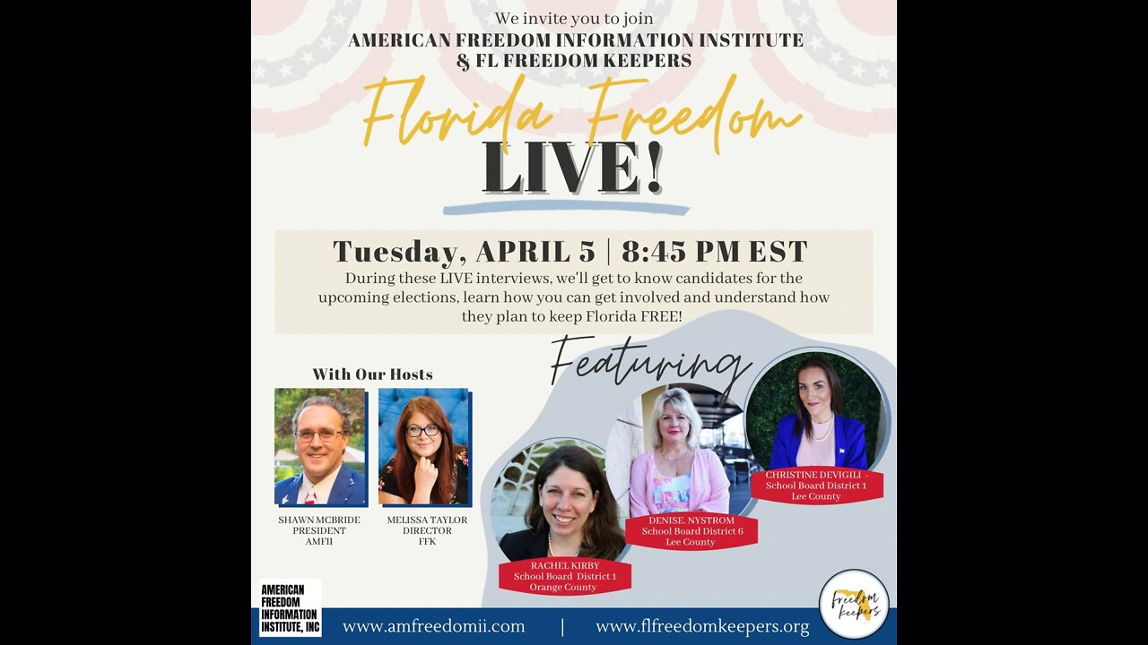 Meet your Florida candidates Christine DeVigili, Denise Nystrom & Rachel Kirby 2022