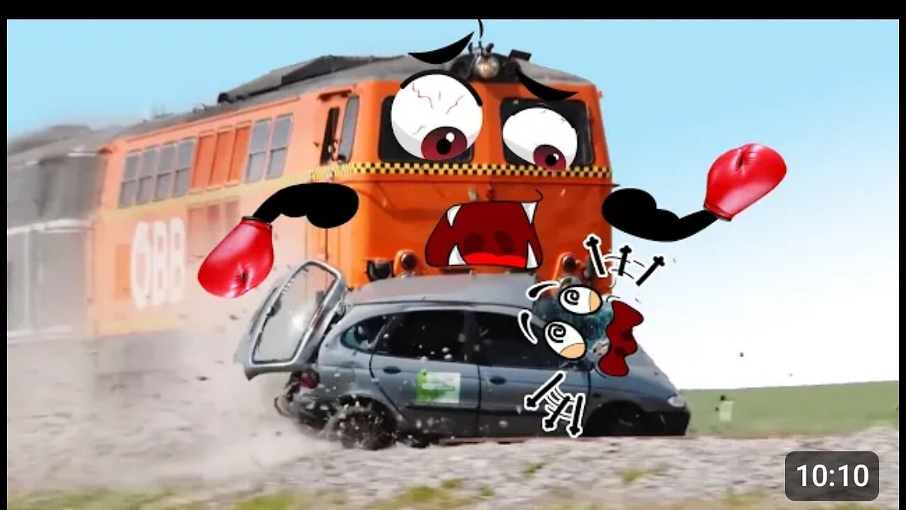 Train crash kids video.