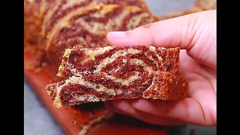 Coconut marble Cake sweet recipe