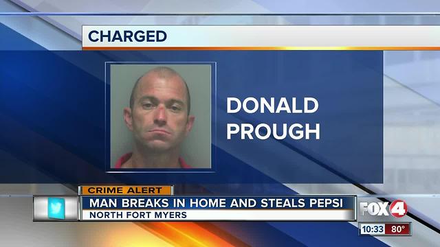 Man Breaks in Hoe and Steals Pepsi