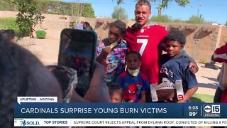 Arizona Cardinals players inspire children at Valley Burn Center