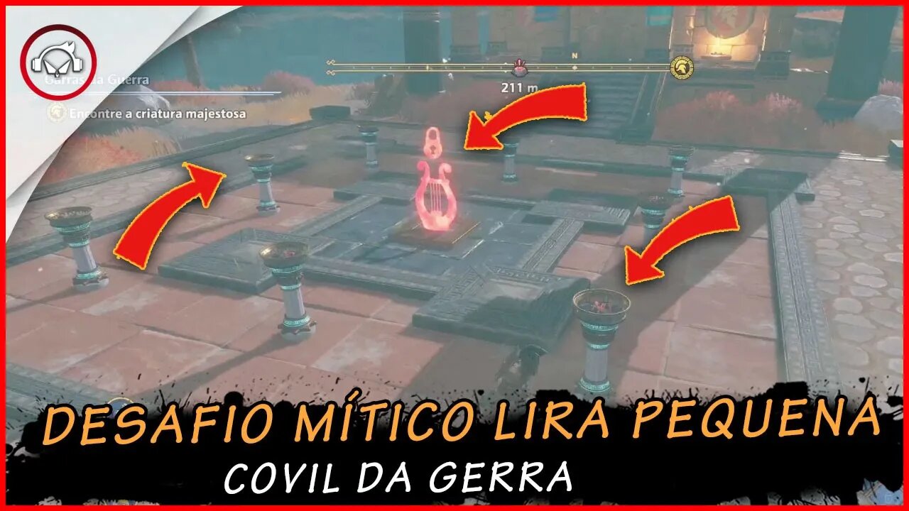 Immortals Fenyx Rising, Como concluir o desafio mítico lira pequena no covil da guera | Super Dica