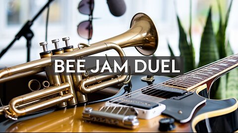 Bee Jam Duel – Funky Rock Showdown! 🎺🔥🎸 [Energetic Jazz-Blues Fusion]