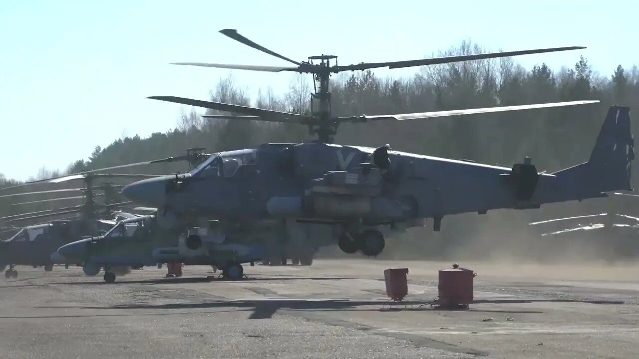 Russian Ka-52 Attack Helicopters Destroy Mutilple Ukrainian Positions!