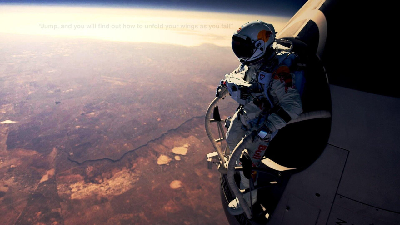 A Men Jumped From Space World Record Supersonic Freefall