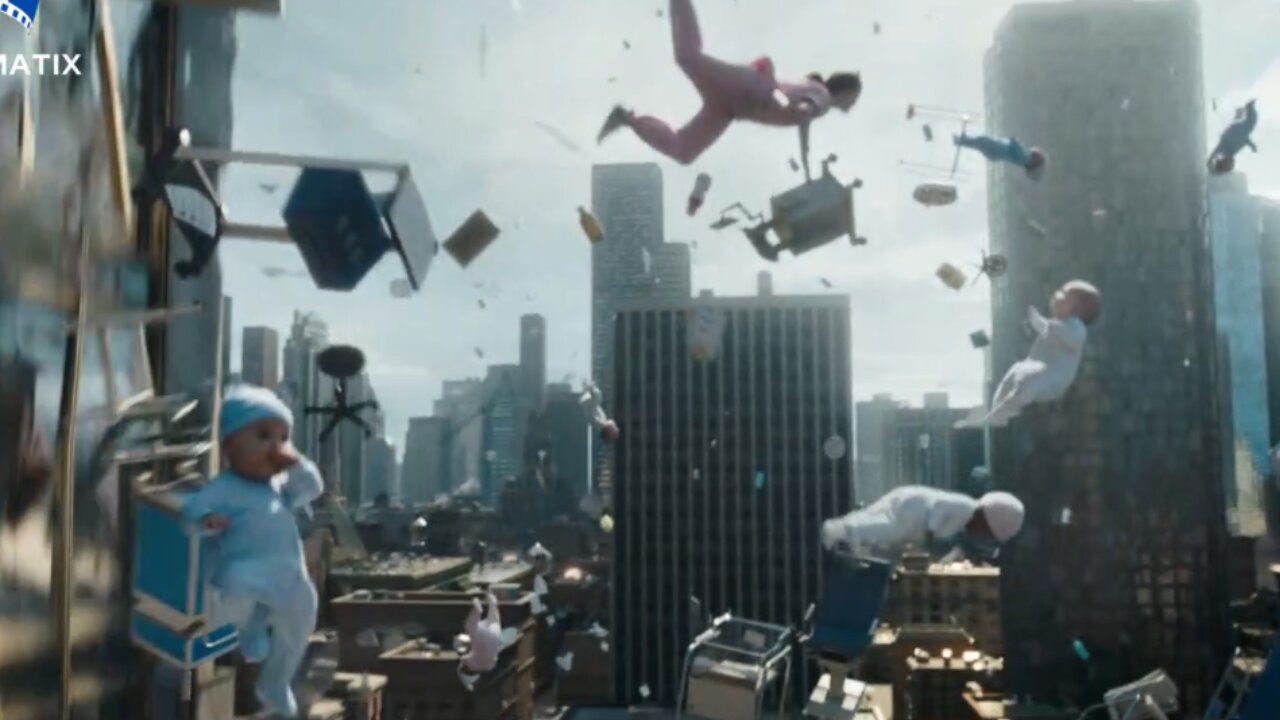 Falling Children from Building