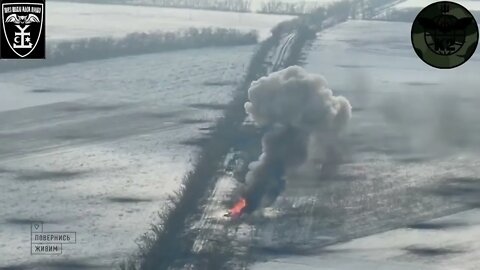 ATTACK ON A RUSSIAN COLUMN IN EASTERN UKRAINE!