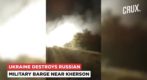 Russian Military Barge Destroyed, Missiles Hit Kryvyi Rih Airport, Ukraine Reveals “Number One Goal”